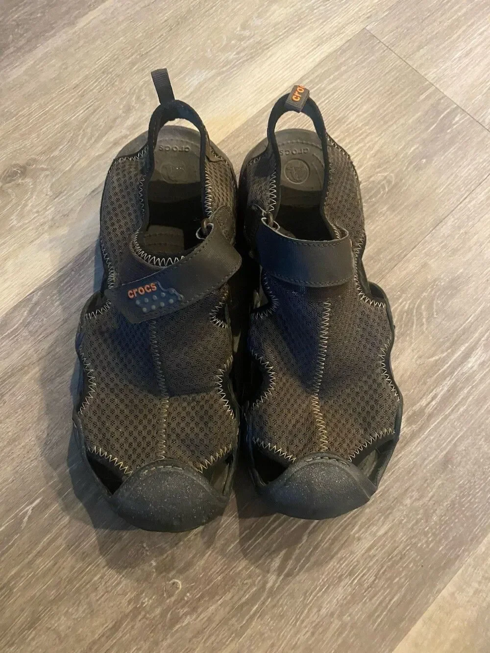 Crocs Swiftwater Sandals Fishing Outdoors MEN'S 11 Brown Black